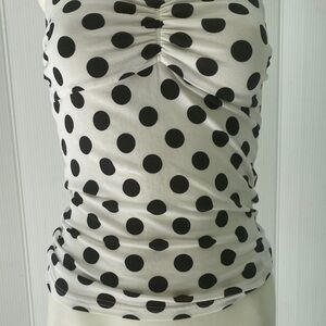 Forever 21 Black and White Polka Dot Top